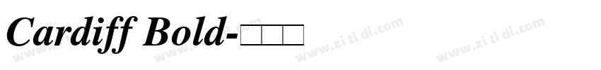 Cardiff Bold字体转换